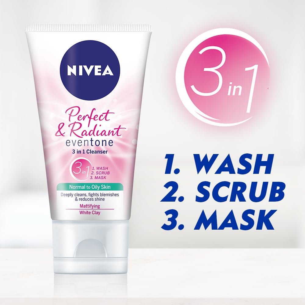 Perfect & Radiant Eventone 3-in-1 Cleanser, Face Wash,