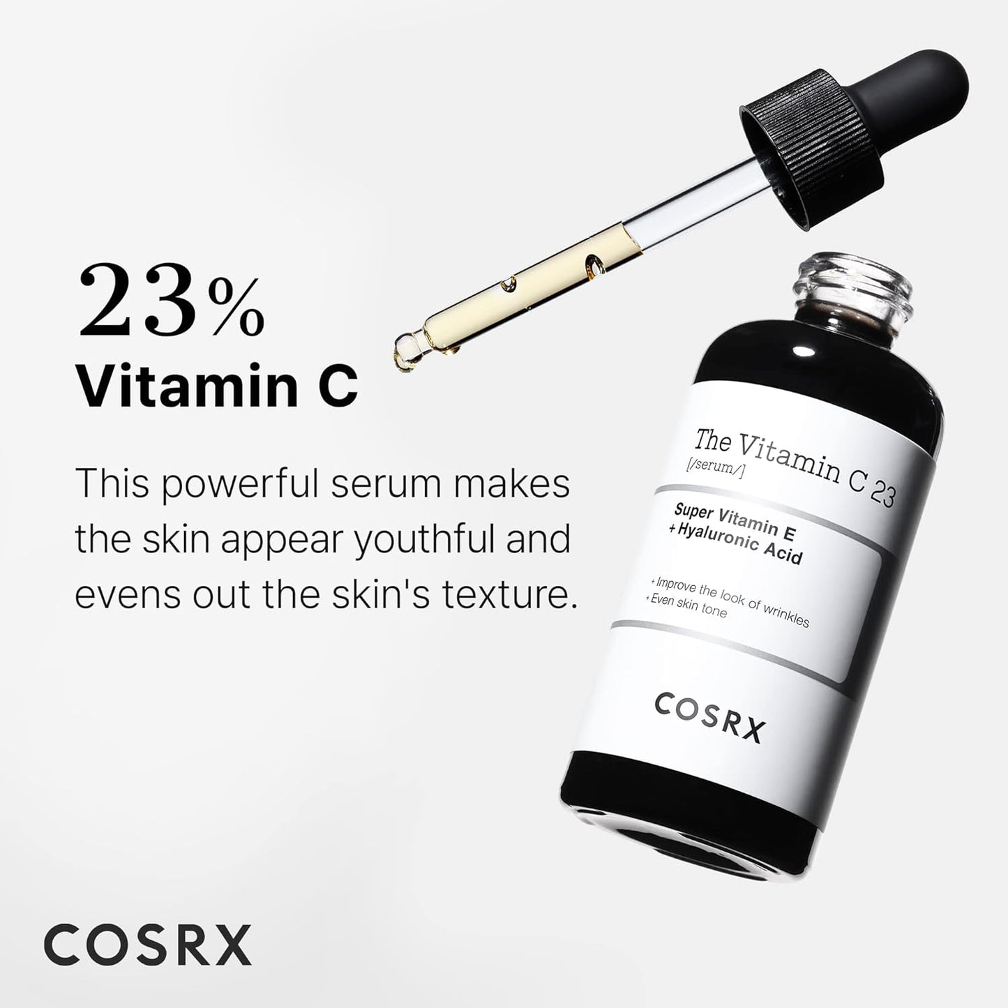 Pure Vitamin C 23% Serum with Vitamin E & Hyaluronic Acid