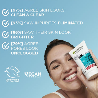 Pure Active 3-in-1 Clay Mask-Wash-Scrub