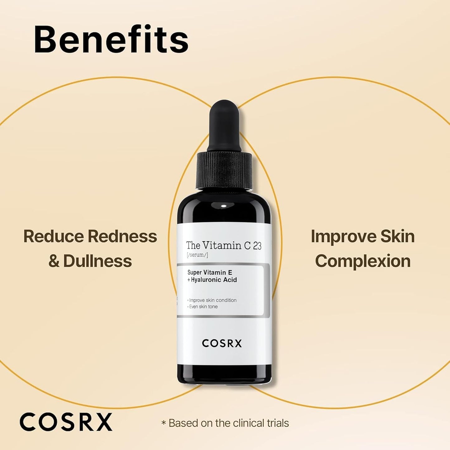 Pure Vitamin C 23% Serum with Vitamin E & Hyaluronic Acid