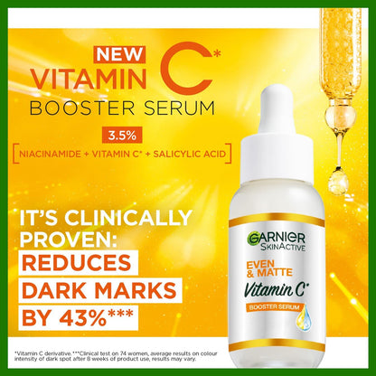 Even and Matte Vitamin C Booster Serum and Dark Spot Bundle 2-Piece Set